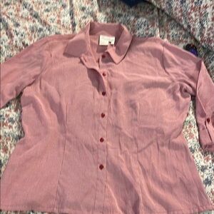 Fred David Red Checkered 3/4 Sleeve Button Up Tailored Shirt